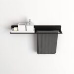 porte-serviette aluminium noir modèle Orbis Tunisie accessoire mural salle de bain design porte-serviette mural en aluminium Tunisie